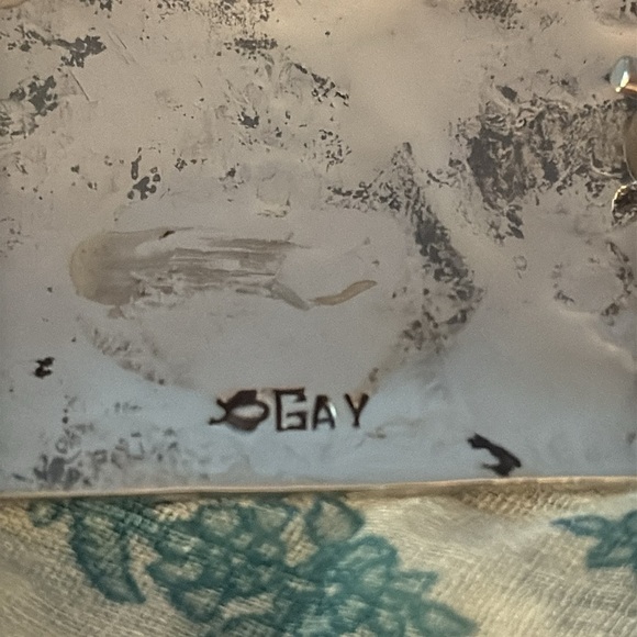 Navajo Sterling Silver Turquoise & Coral Chip Inlay  Belt Buckle - Picture 7 of 9